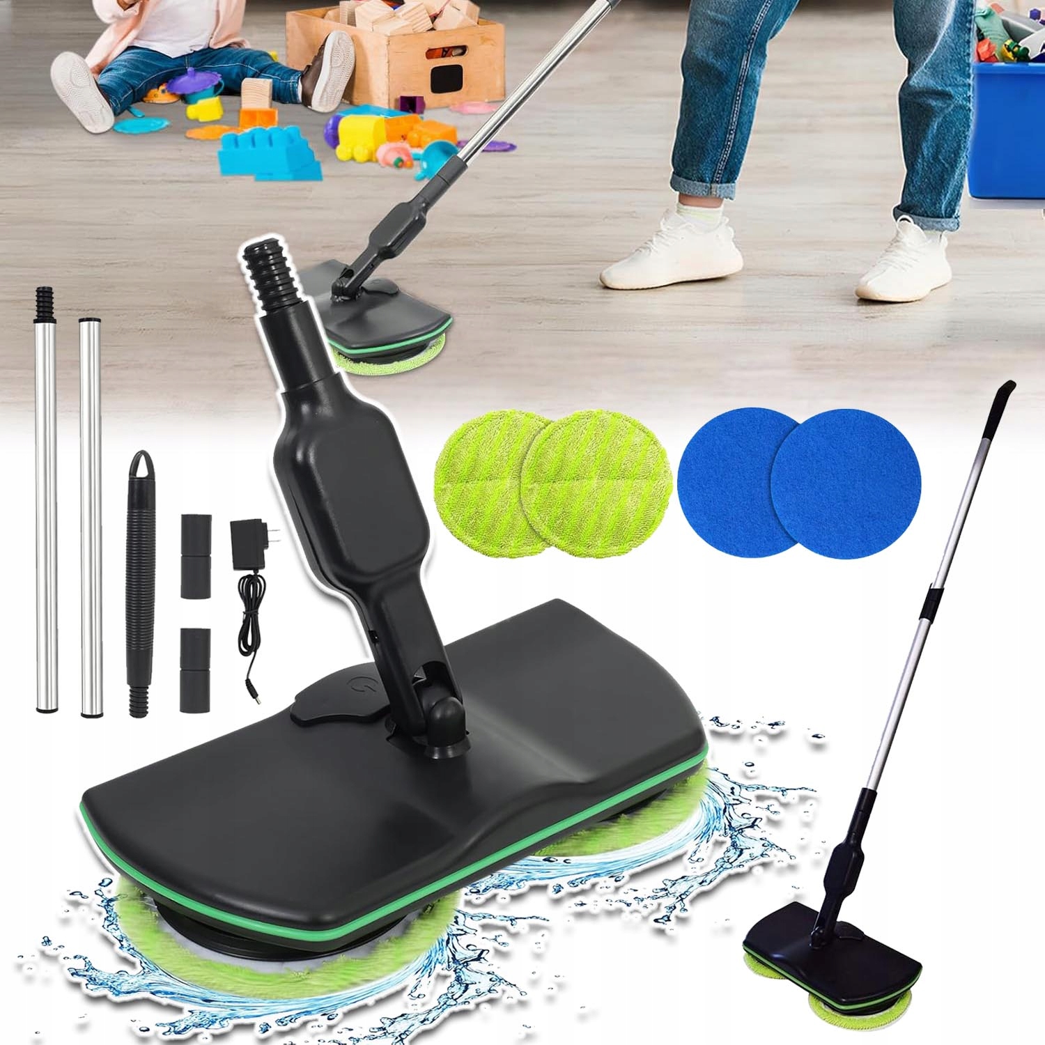 Levně Elektrický Mop S Možností Nabíjení, Elektrický Rotační Mop, Lehký