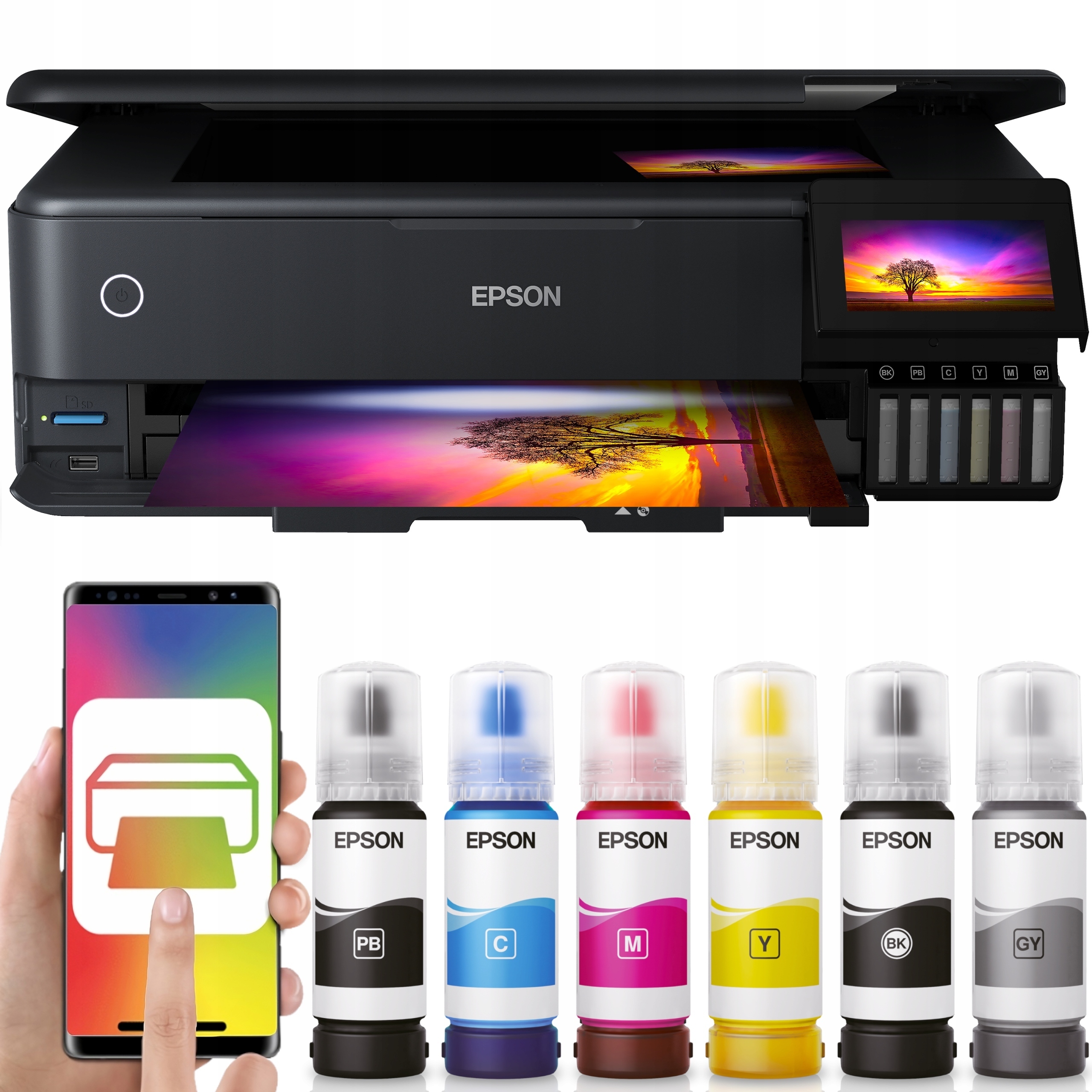 Fotografická tlačiareň A3 Epson EcoTank L8180 WiFi pre fotografie Atrament 6x Farba
