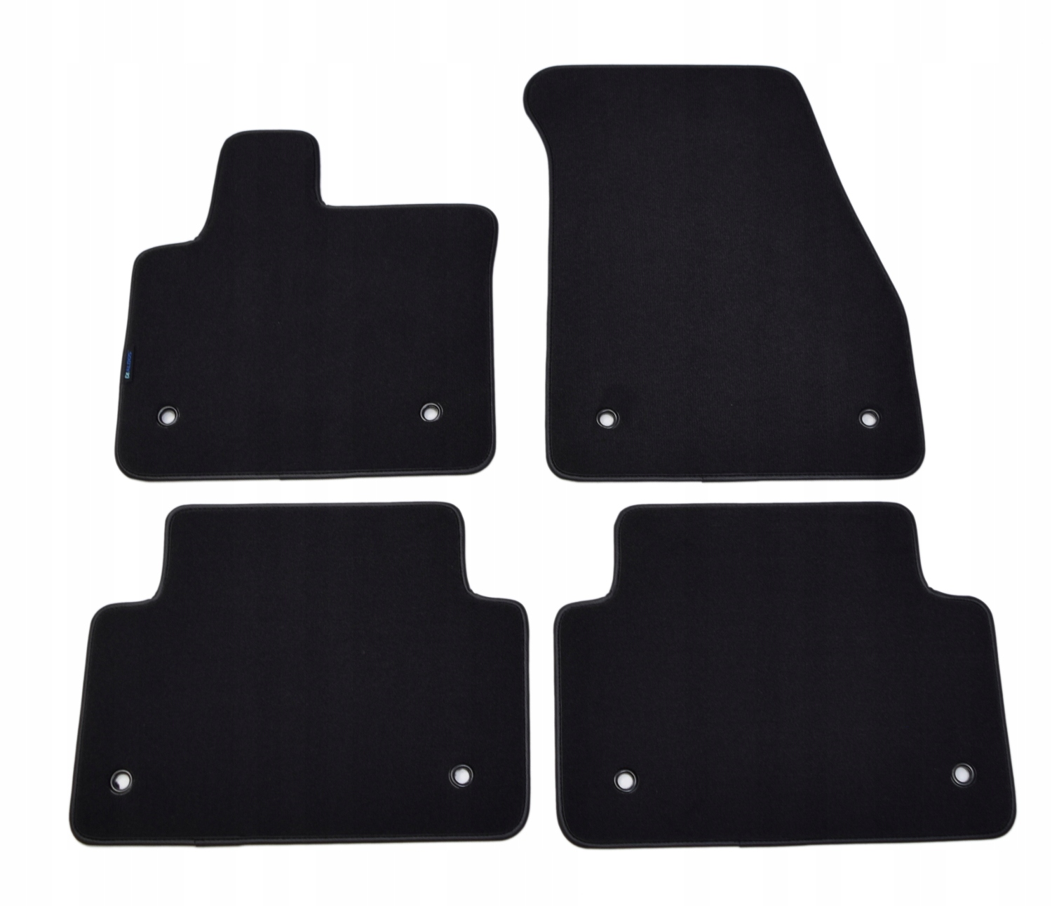 Czarne dywaniki welurowe Diamond, Lamówka - Range Rover Evoque od 2018r.