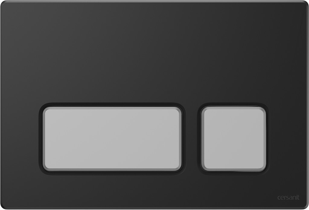 Cersanit splachovacie tlačidlo čierne matné/chróm mat Block K97-0398