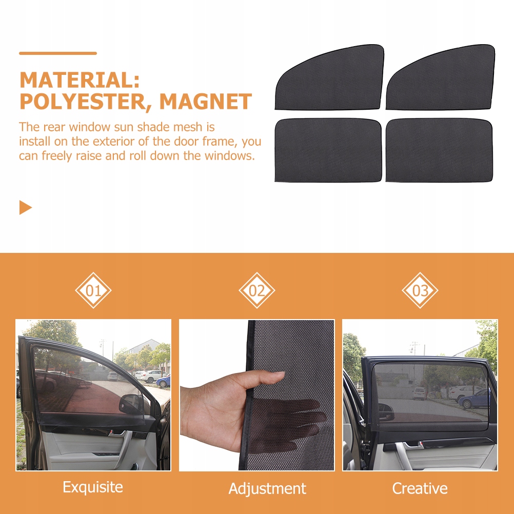 OSŁONA PRZECIWSŁONECZNA ROLETY MAGNETYCZNE PRYWATNOŚĆ OKNA SAMOCHODU Producent części Inny