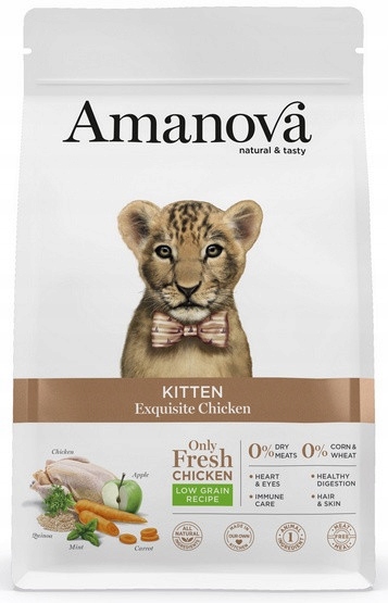 Amanova Cat Kitten Exquisite Chicken – kuře 1,5 kg