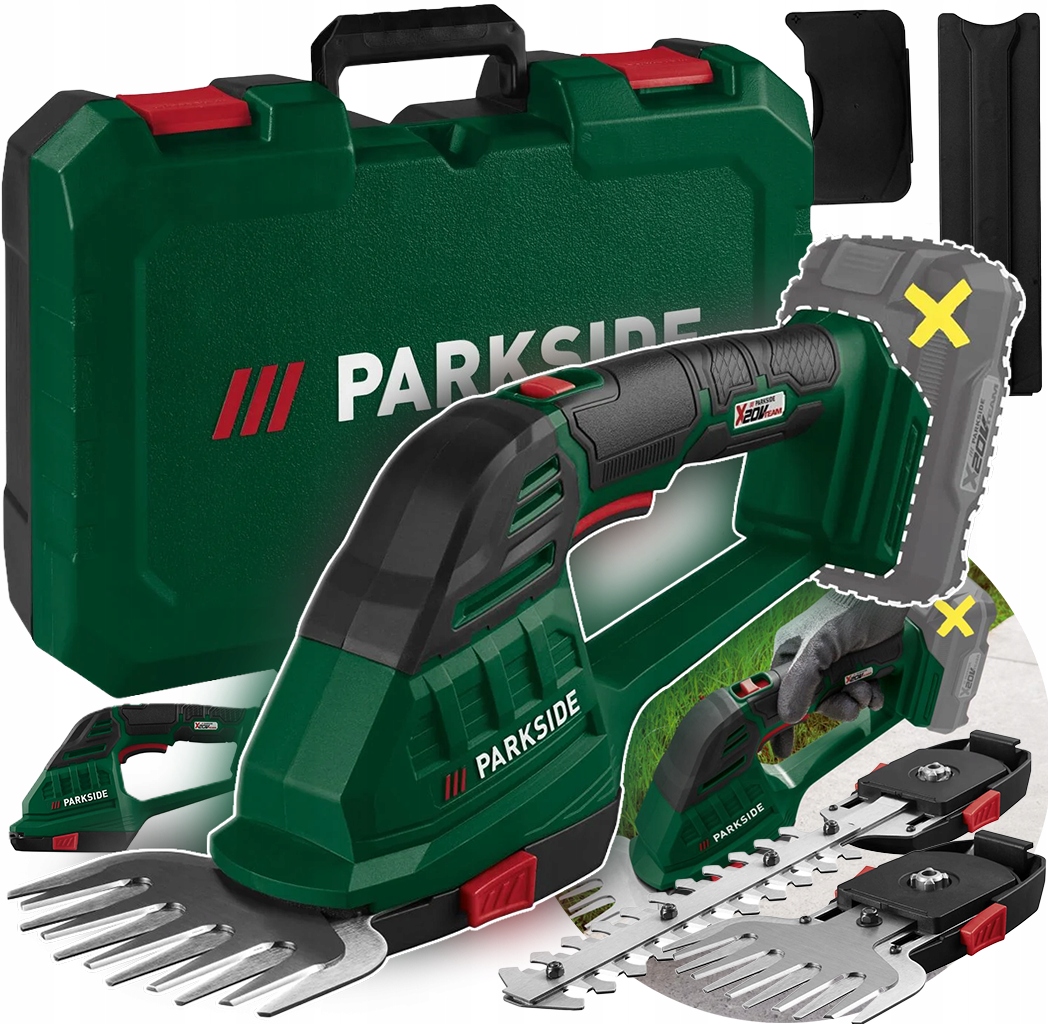 Parkside Akumulatorowe Nożyce Do Trawy i Krzewów Pags 20-Li A1 Akcesoria