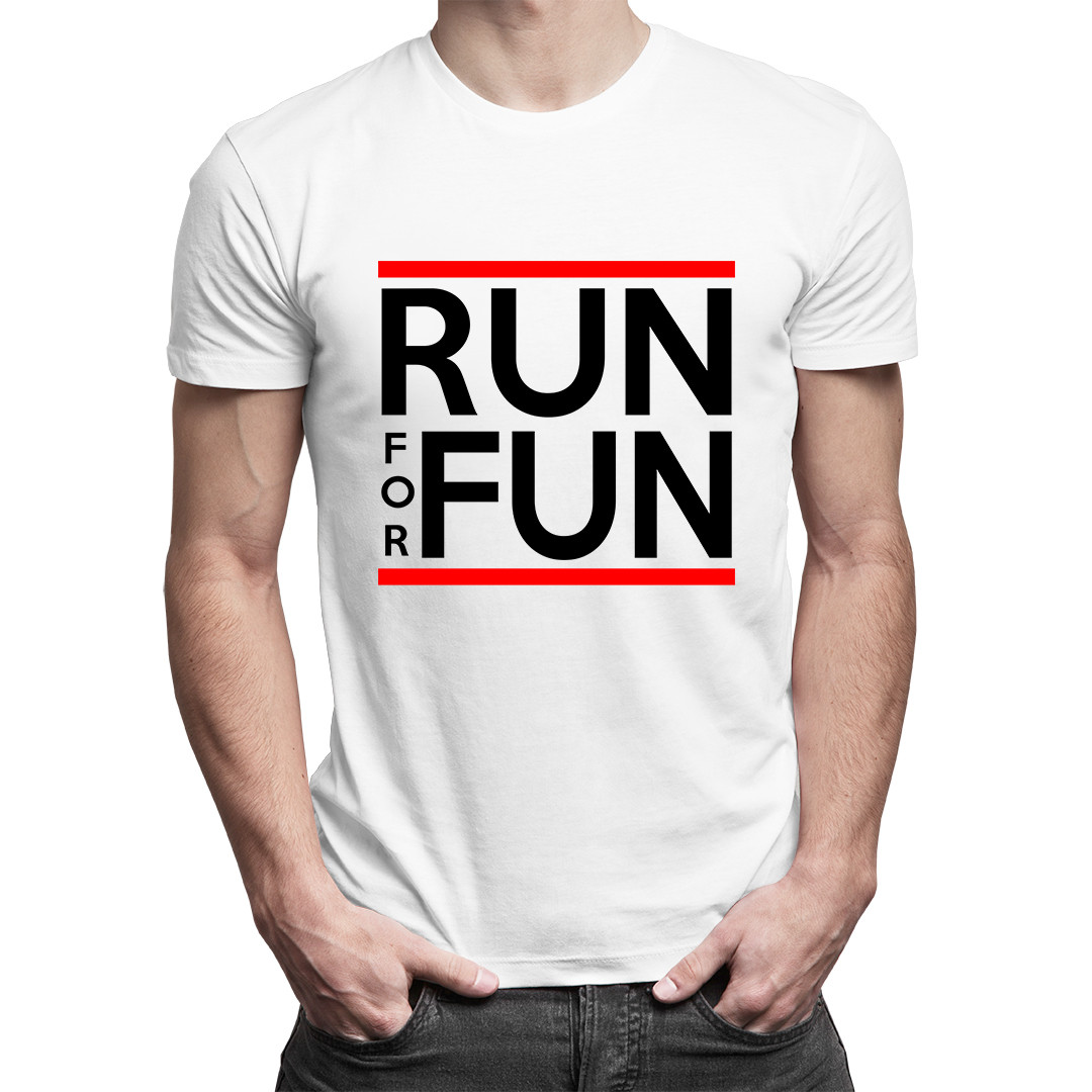 

Run For Fun - koszulka męska dla biegacza prezent