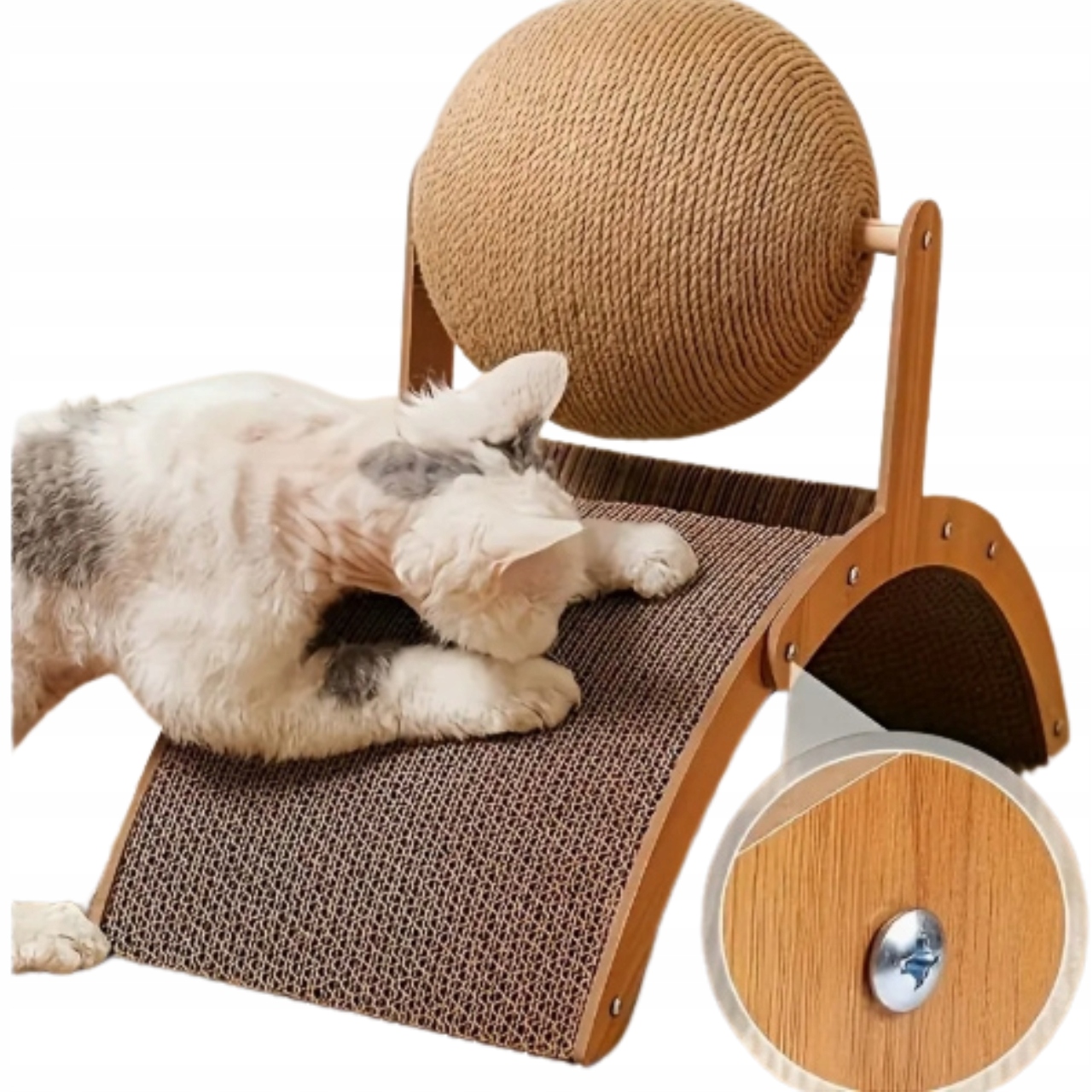 Levně Škrabadlo pro kočky Míč na škrábání pro kočky Vertikální tabule na škrábání