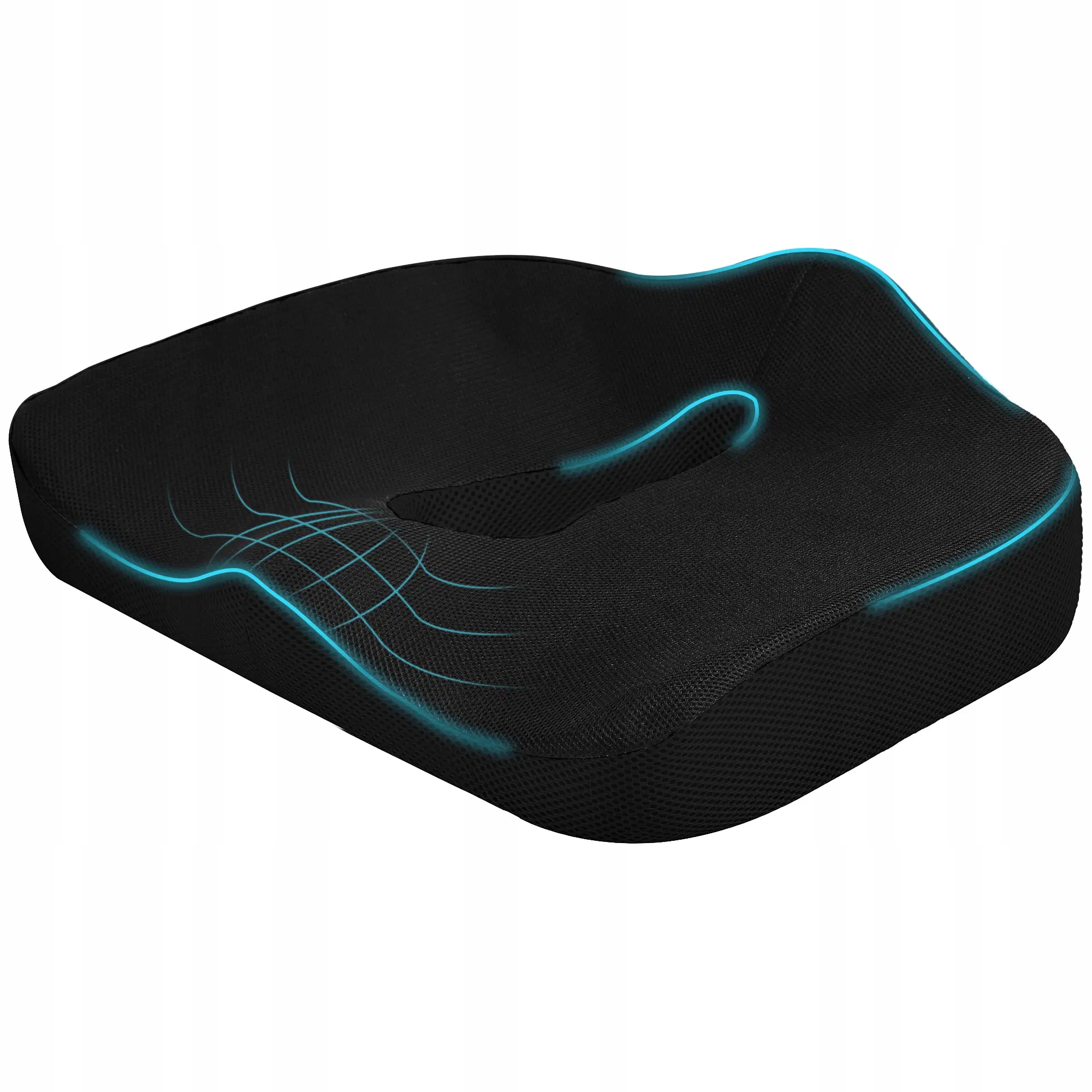 Ortopedický Polštář Ergonomická Do Kanceláře Auta, Paměťová Pěna, Černá