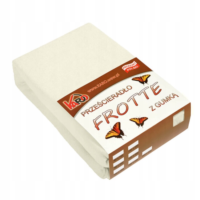 

Prześcieradło frotte z gumką 180×200 Ekri