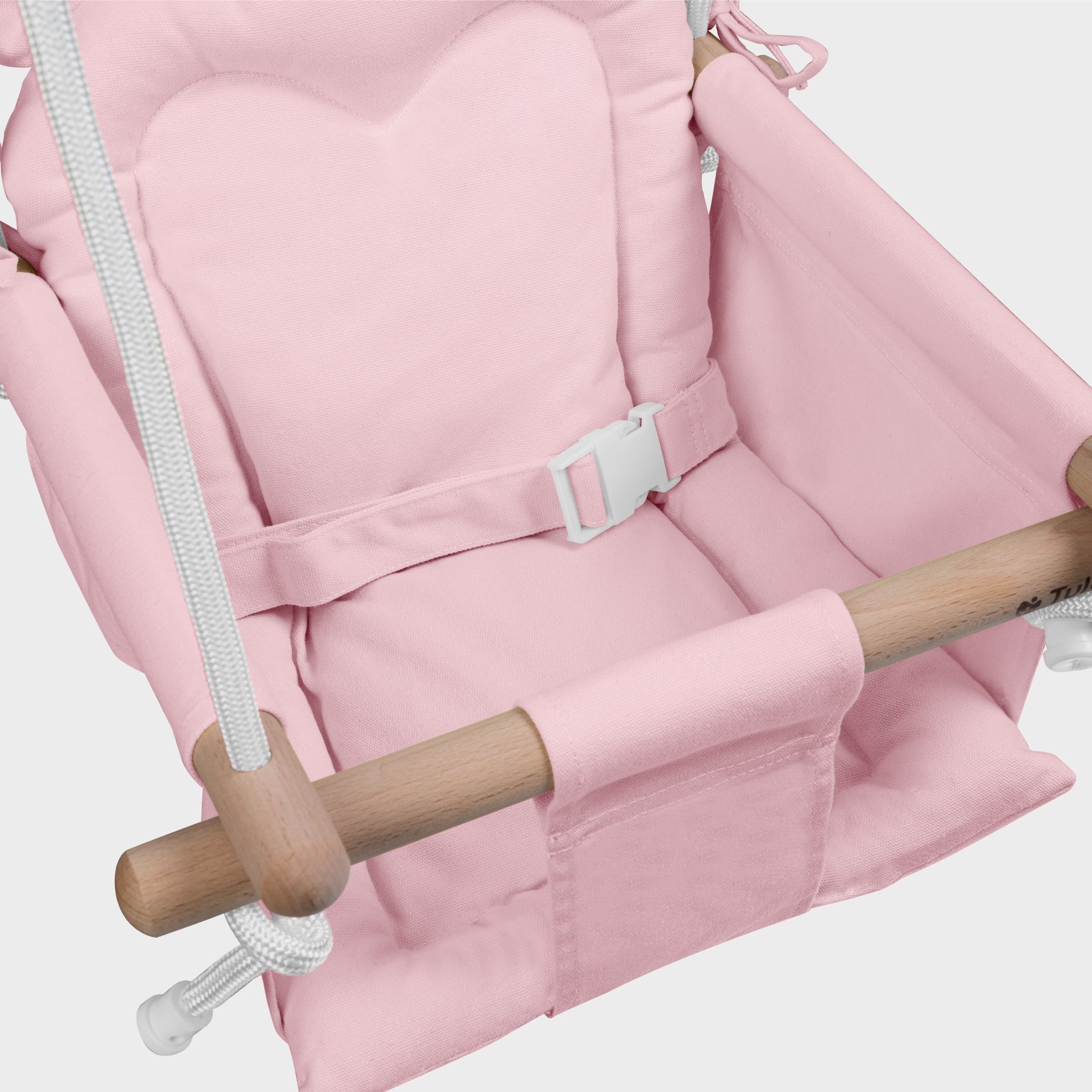 Huśtawka DLA DZIECI Drewniana Tulano RÓŻOWA 6m+ Do Domu Ogrodu + 2 PODUSZKI Kod producenta TN-HOP 30 PINK