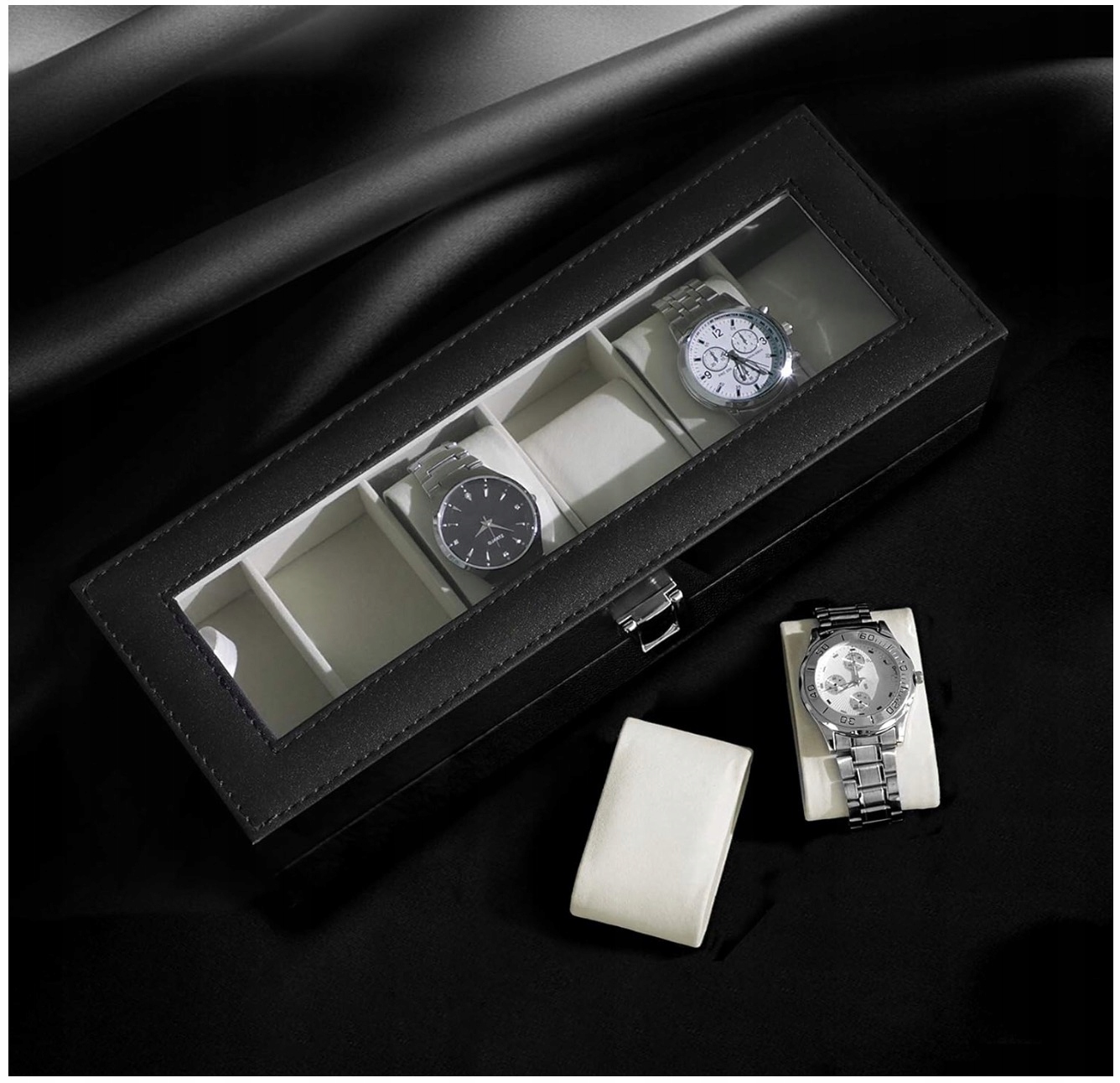 DREWNIANE PUDEŁKO ORGANIZER ETUI SZKATUŁKA NA ZEGARKI 6 MIEJSC MĘSKIE Kod producenta SZKATUŁKA POJEMNIK ETUI NA ZEGARKI PREZENT