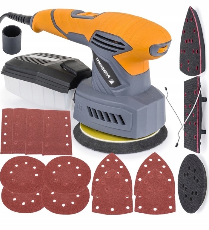 Осциллирующая роторная шлифовальная машина 125 мм 1200 Вт 3 в 1 Ширина устройства 95 см