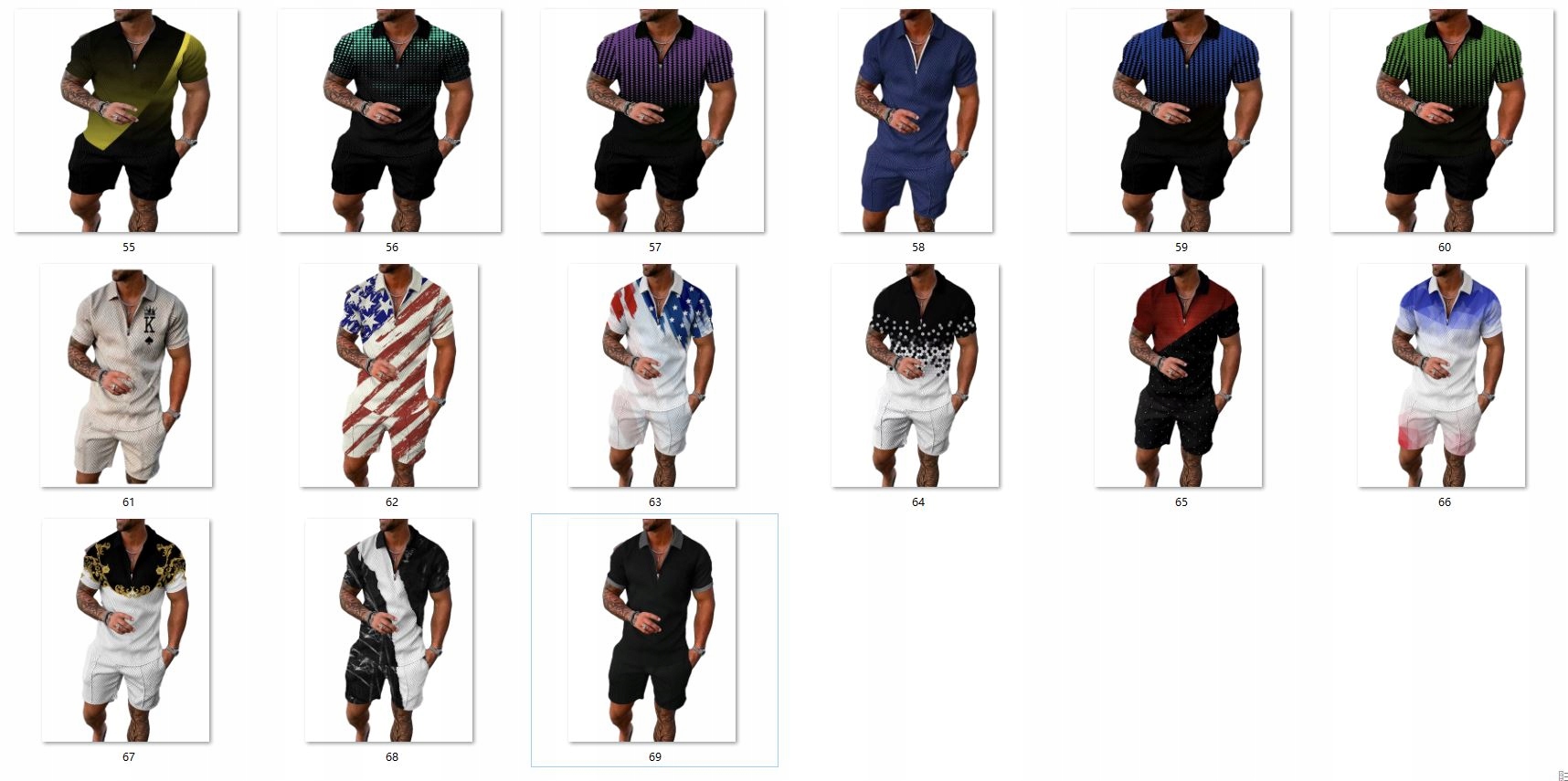 KOMPLET STRÓJ SPORTOWY POLO T-SHIRT SPODENKI Linia regular