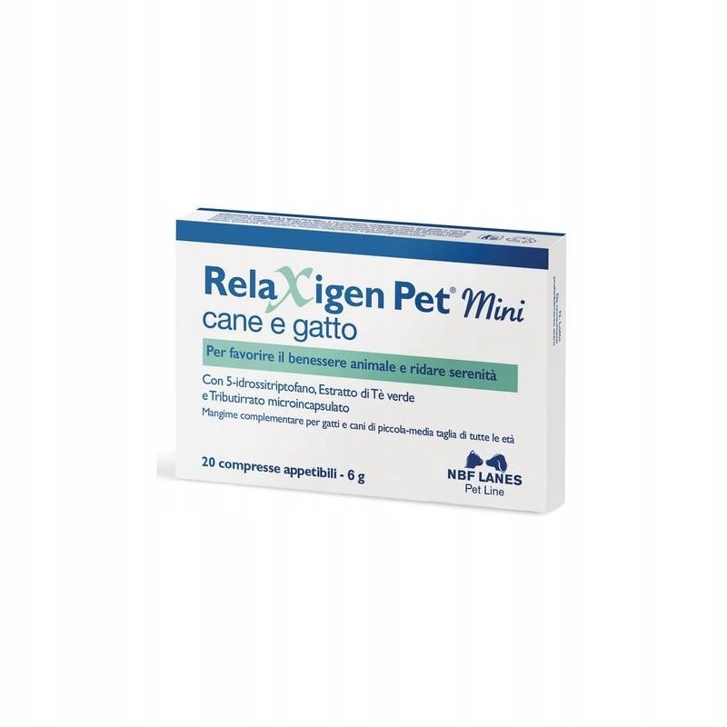 Relaxigen Pet mini Cane e Gatto Nbf Lanes 20 tabletek Spokój Twojego Kota