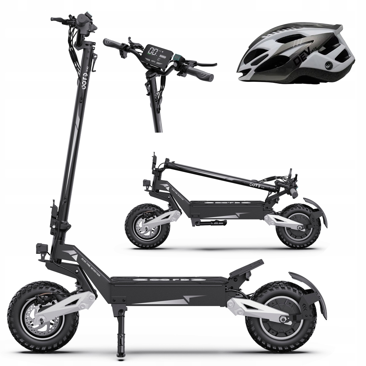 Ootd T10 skládací elektrická vozidla 900W 50KM/H 48V 13.5AH 45KM 11" Pl