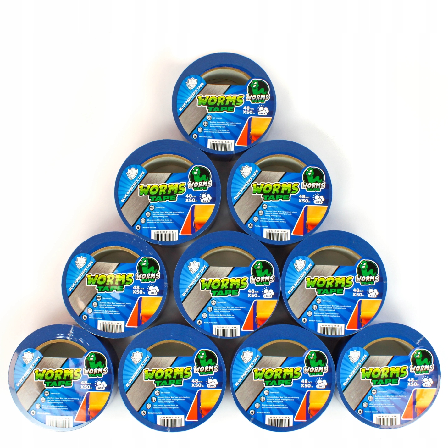Worms Tape Malířská Páska Modrá 48 mm 50 m 10 Ks