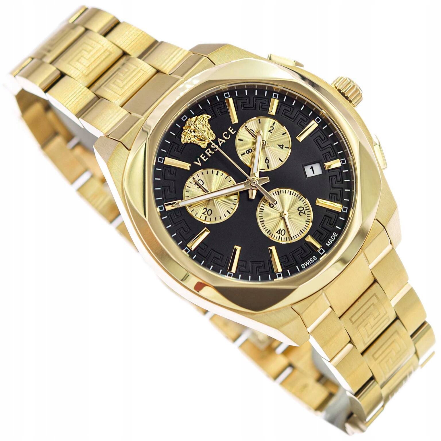 Dámské Hodinky Versace VE3CA0723 Chrono Lady Zlaté Na Náramku Datumovka