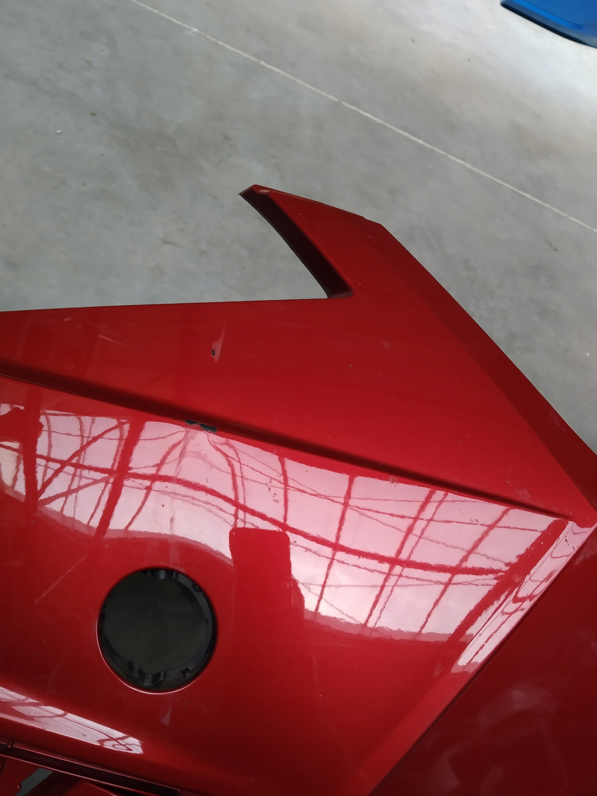 2017r + Seat Ibiza V bumper front without Otworow original claret
