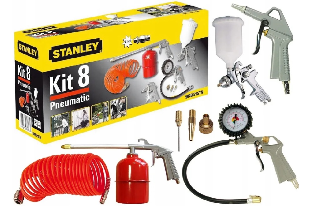 СТЭНЛИ НАБОР АКСЕССУАРОВ PNEUM. 8 шт.