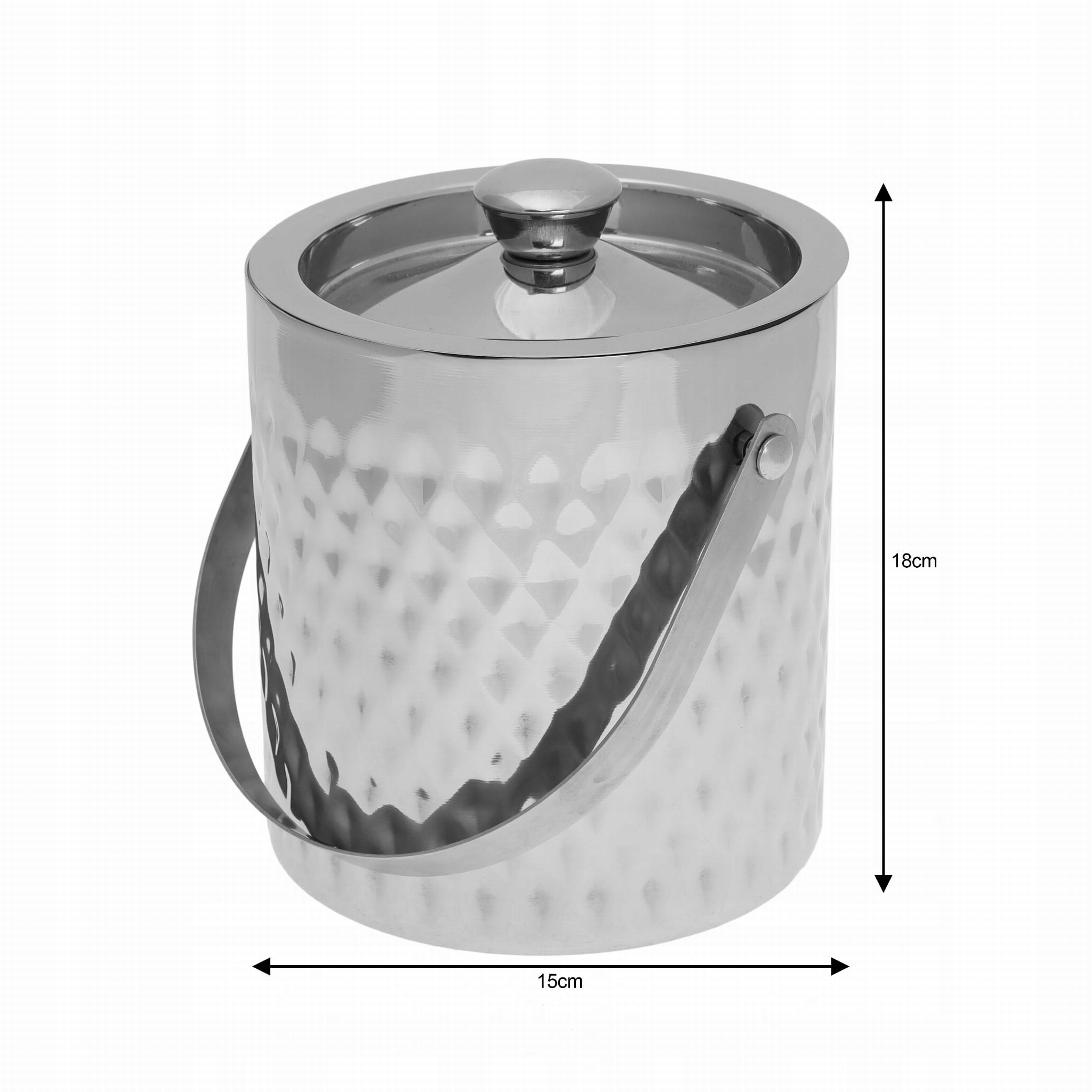 WIADERKO DO LODU 1,5 L NA LÓD WINO COOLER BARMAŃSKI + SZCZYPCE SZAMPANA Kod producenta KH-1508