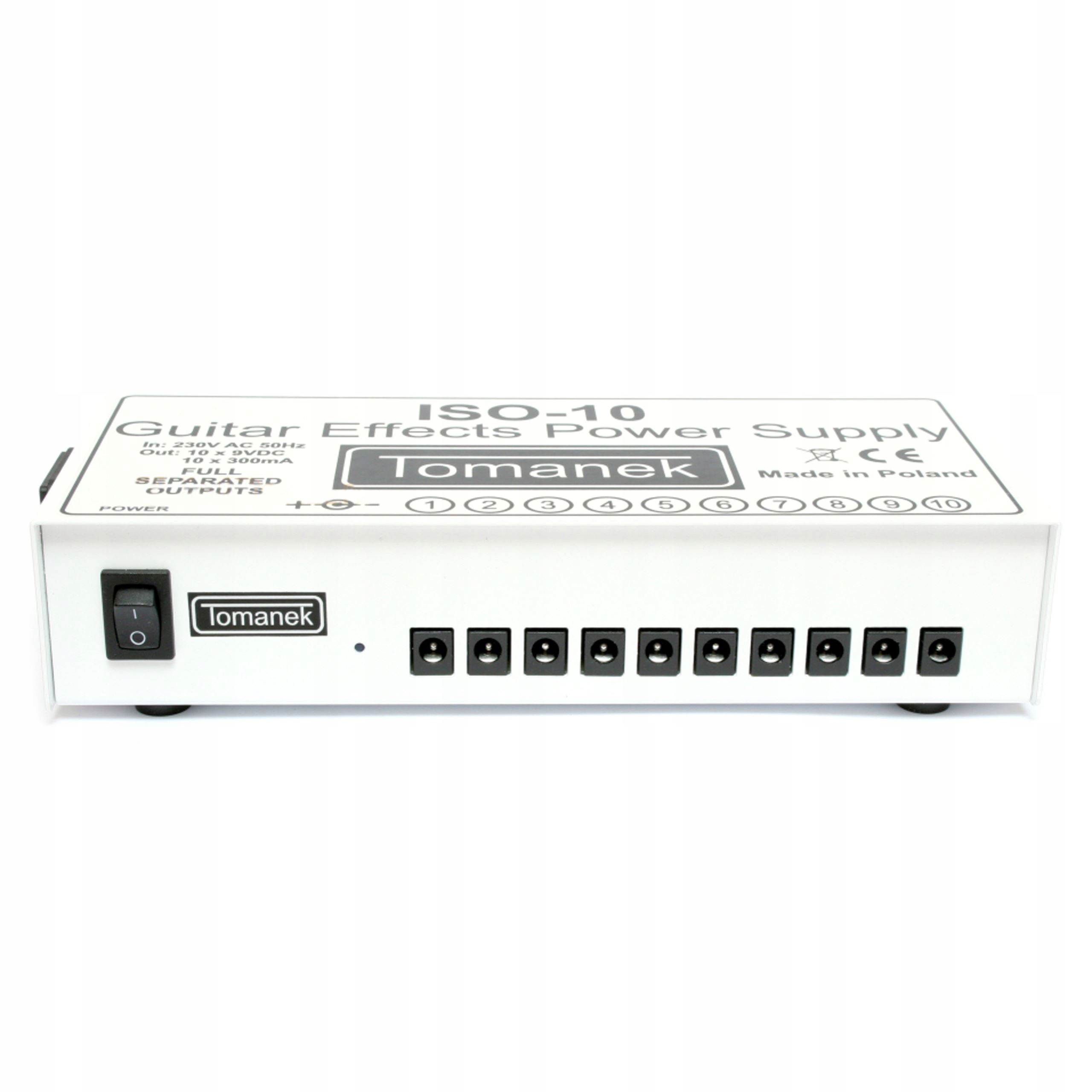 ZASILACZ TOMANEK ISO-10 DO 10 EFEKTÓW DC 9V Rodzaj Gitarowe
