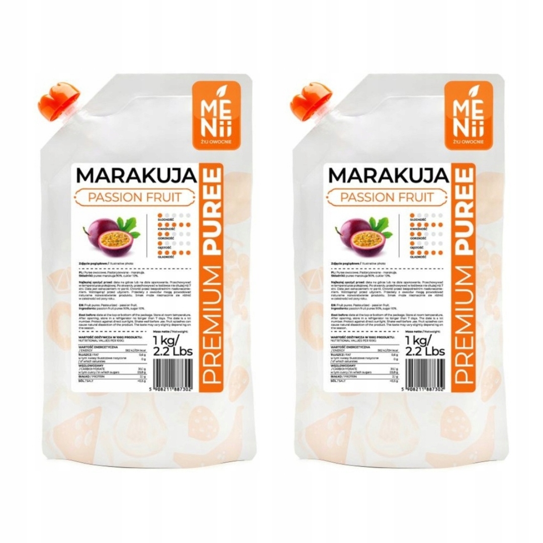 Levně Pyré Marakuja Pyré Ovocná Passion Fruit 1kg Menii