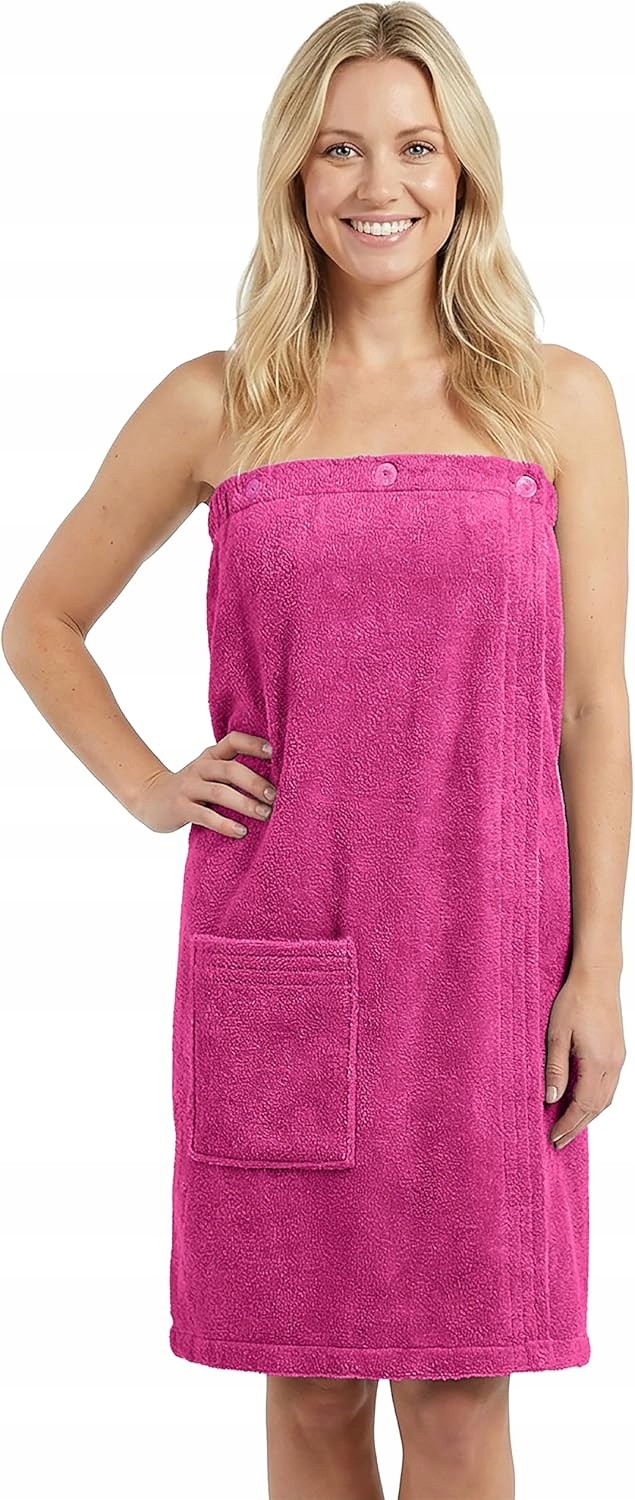 Dámský Saunový Kilt Laynenburg Bavlna 100% Öko-tex Fuchsiová XXL Froté