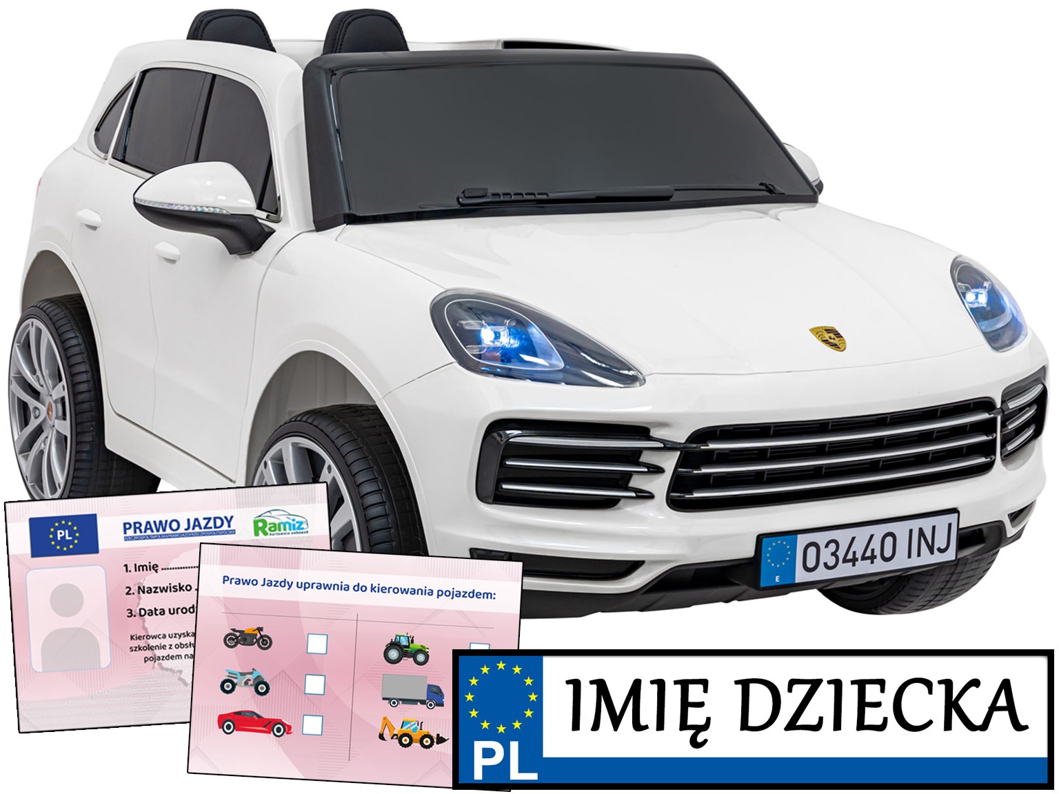 Auto Dla Dzieci elektryczne Porsche Cayenne S wersja lakierowana Pilot