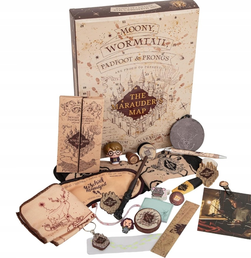 Harry Potter Adventní Kalendář Marauderova mapa 2026 Adventní kalendář