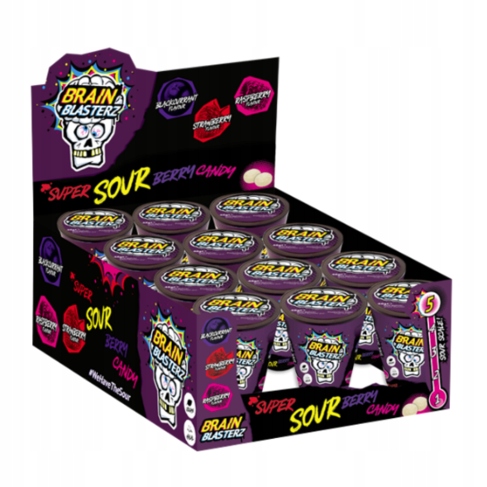 Levně Brain Blasterz Sour Berry bonbóny Bonbóny krabičce 12 Ks x 48 g