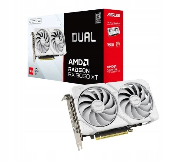 Asus Grafická karta Radeon Rx 9060 Xt DUAL-RX9060XT-16G-WHITE