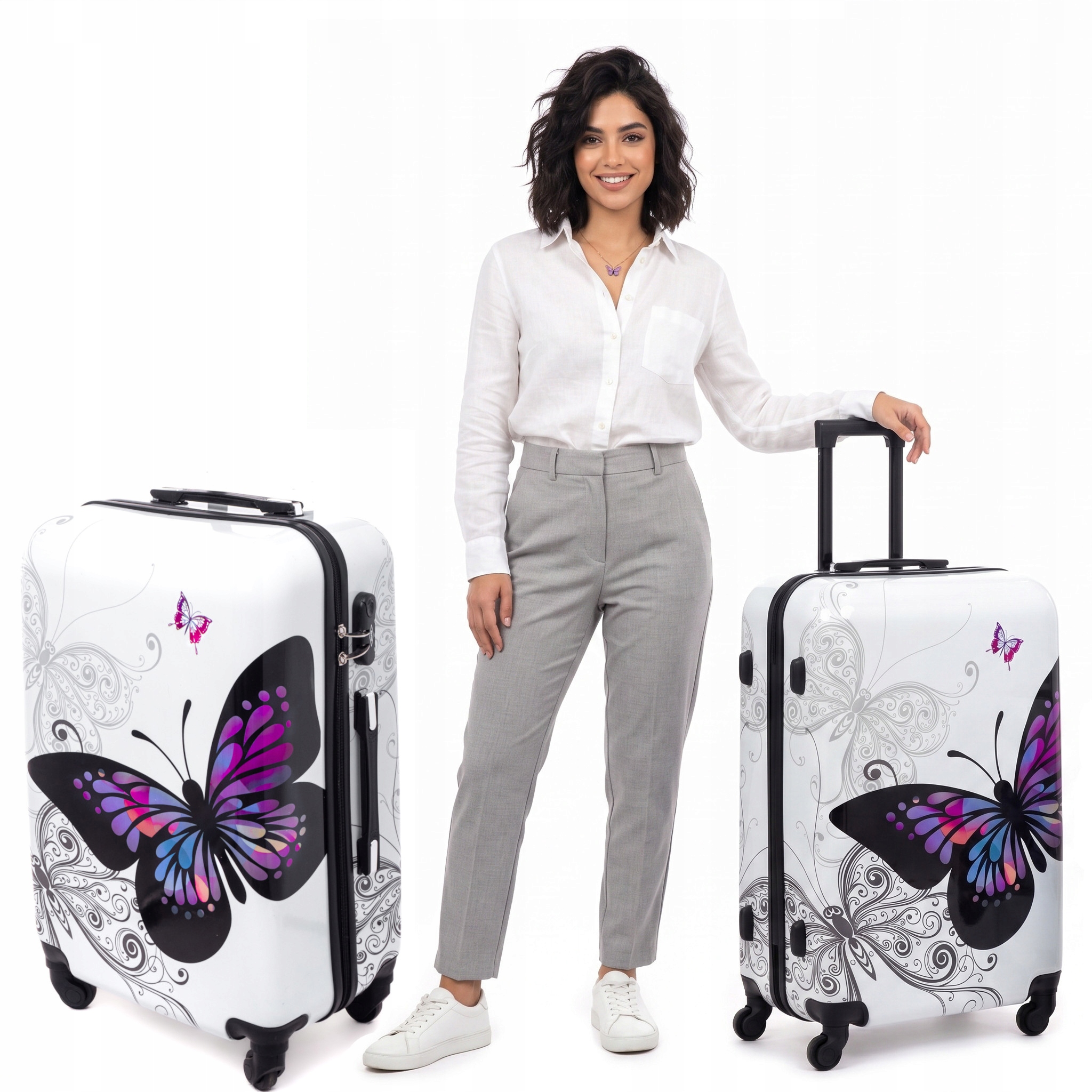 Średnia walizka Podróżna Torba Na Kółkach Turystyczna Abs XL