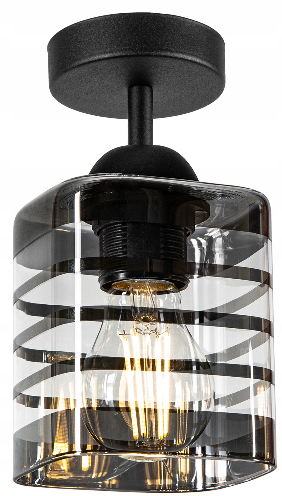 

Szklana Lampa Wisząca Sufitowa Żyrandol Plafon Led