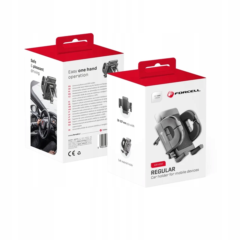 Uchwyt na telefon do samochodu uniwersalny Forcell F-Grip Regular kratka