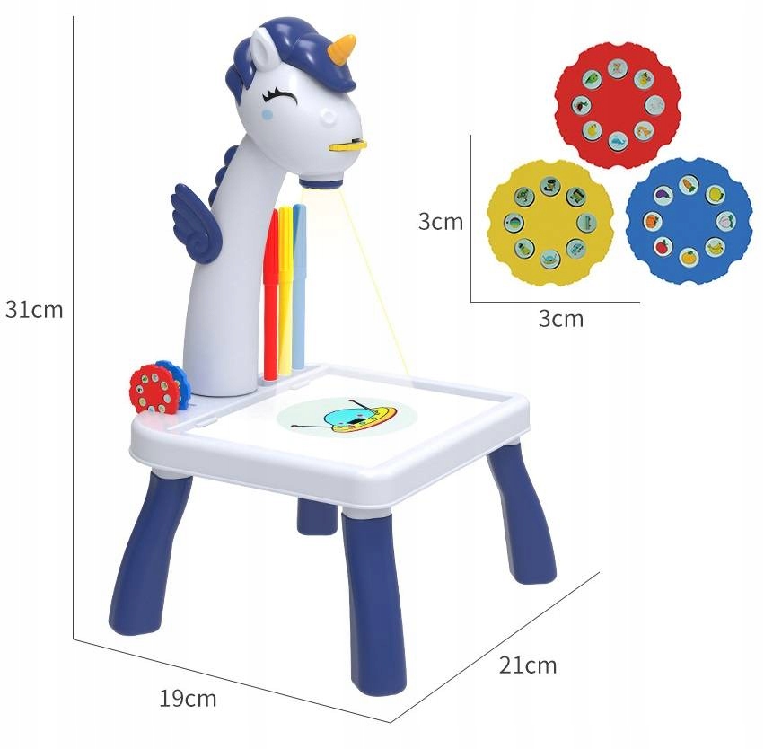 Projektor do rysowania dla dzieci Jednorożec Zabawa i Rozwijanie Talentu Bohater Inny