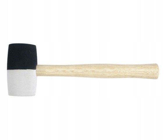 

Młotek gumowy biały czarny 340g Modeco