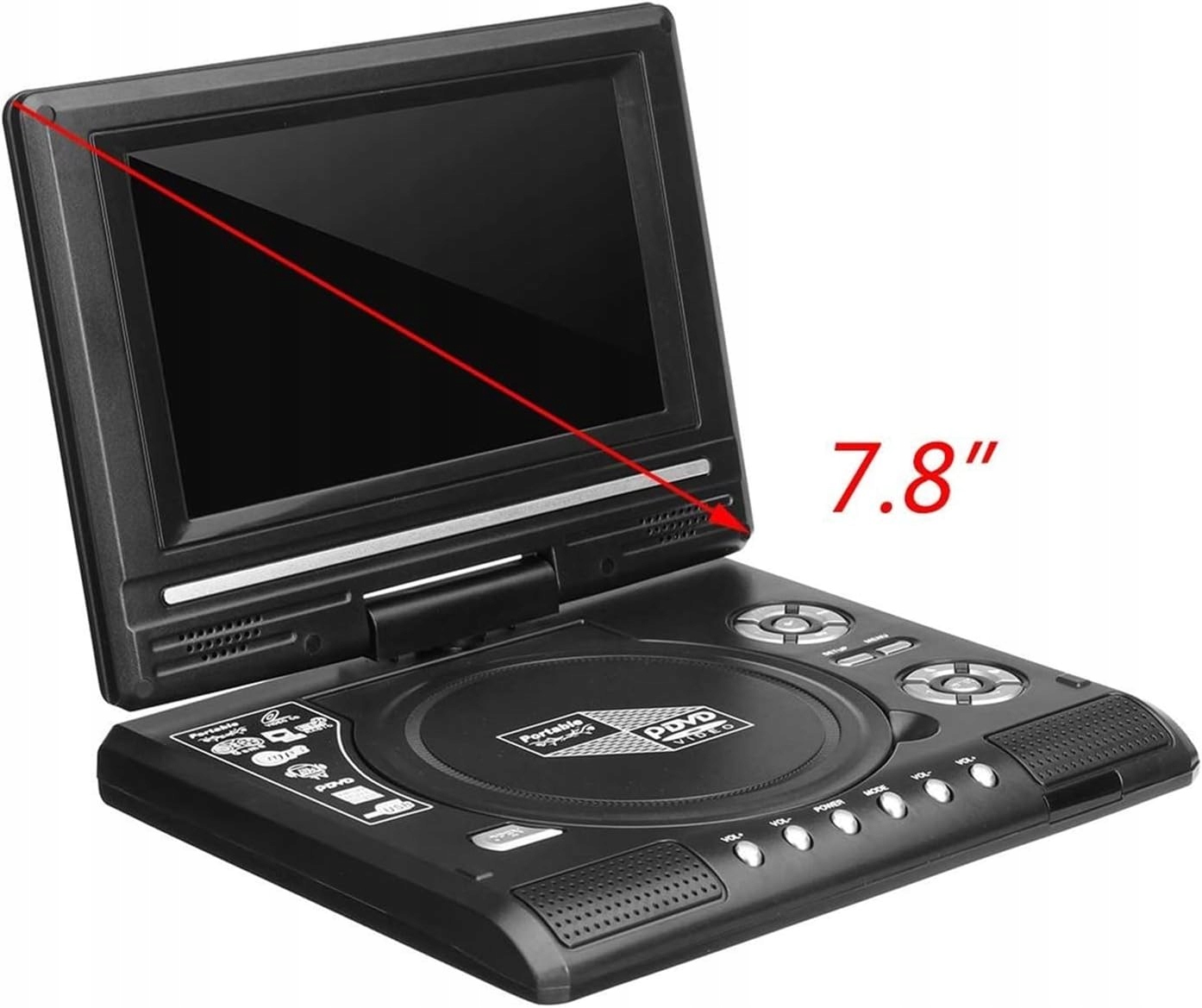 ODTWARZACZ DVD PRZENOŚNY USB/SD GIER VIDEO KONSOLA Formaty obrazu DVD-Video