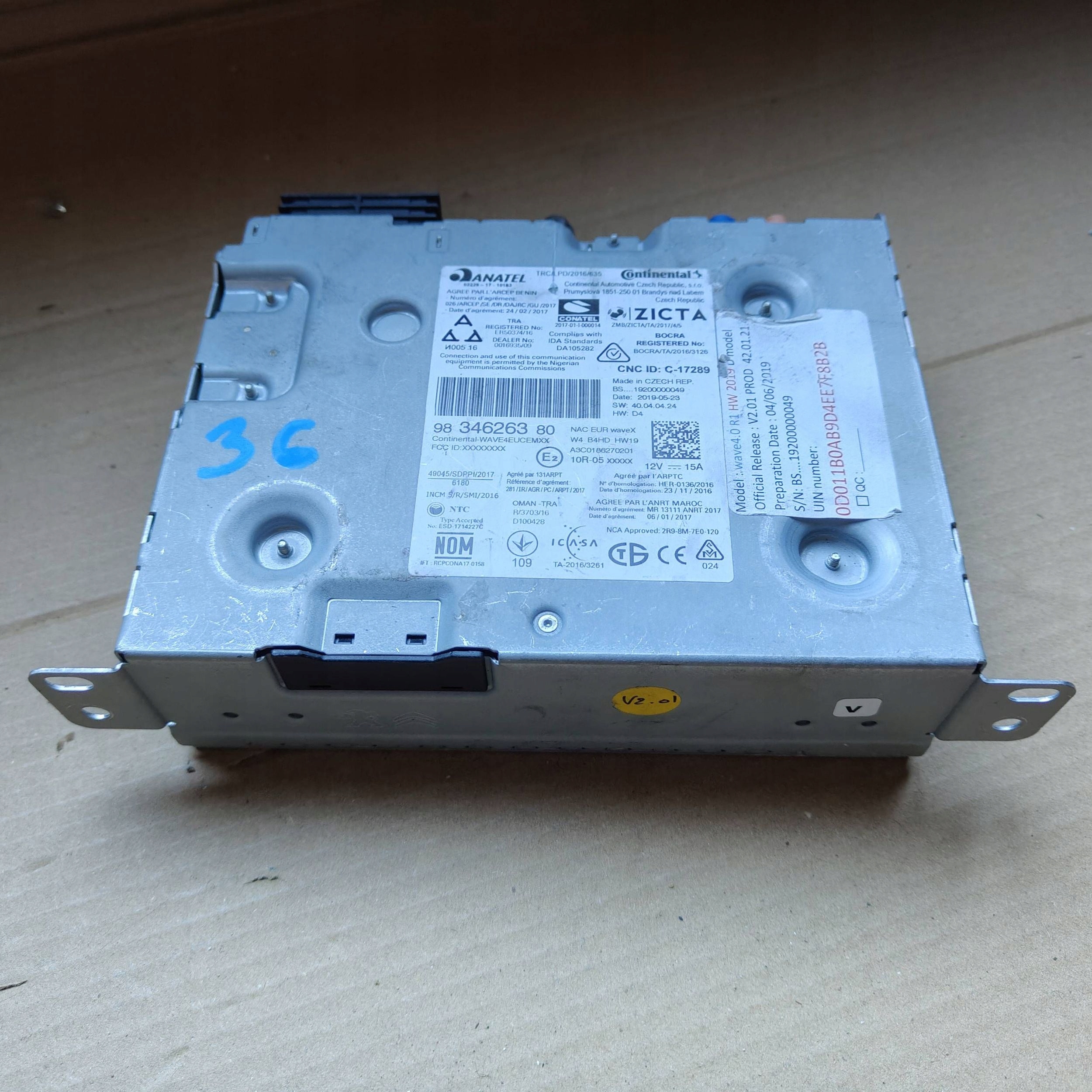 Stacja multimedialna Peugeot 308 9834626380
