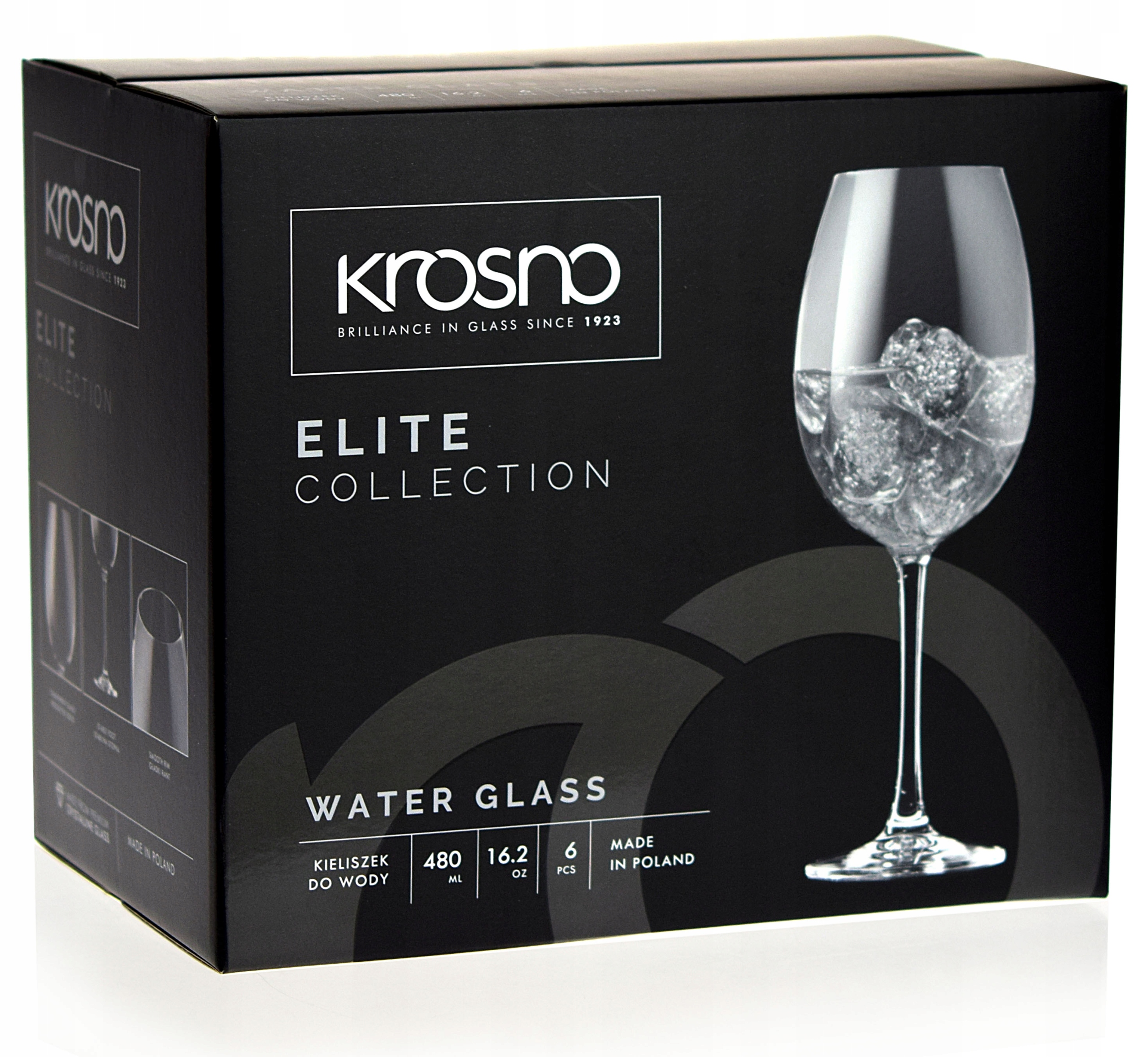 

Duże Kieliszki do wody wina Krosno Elite 480ml
