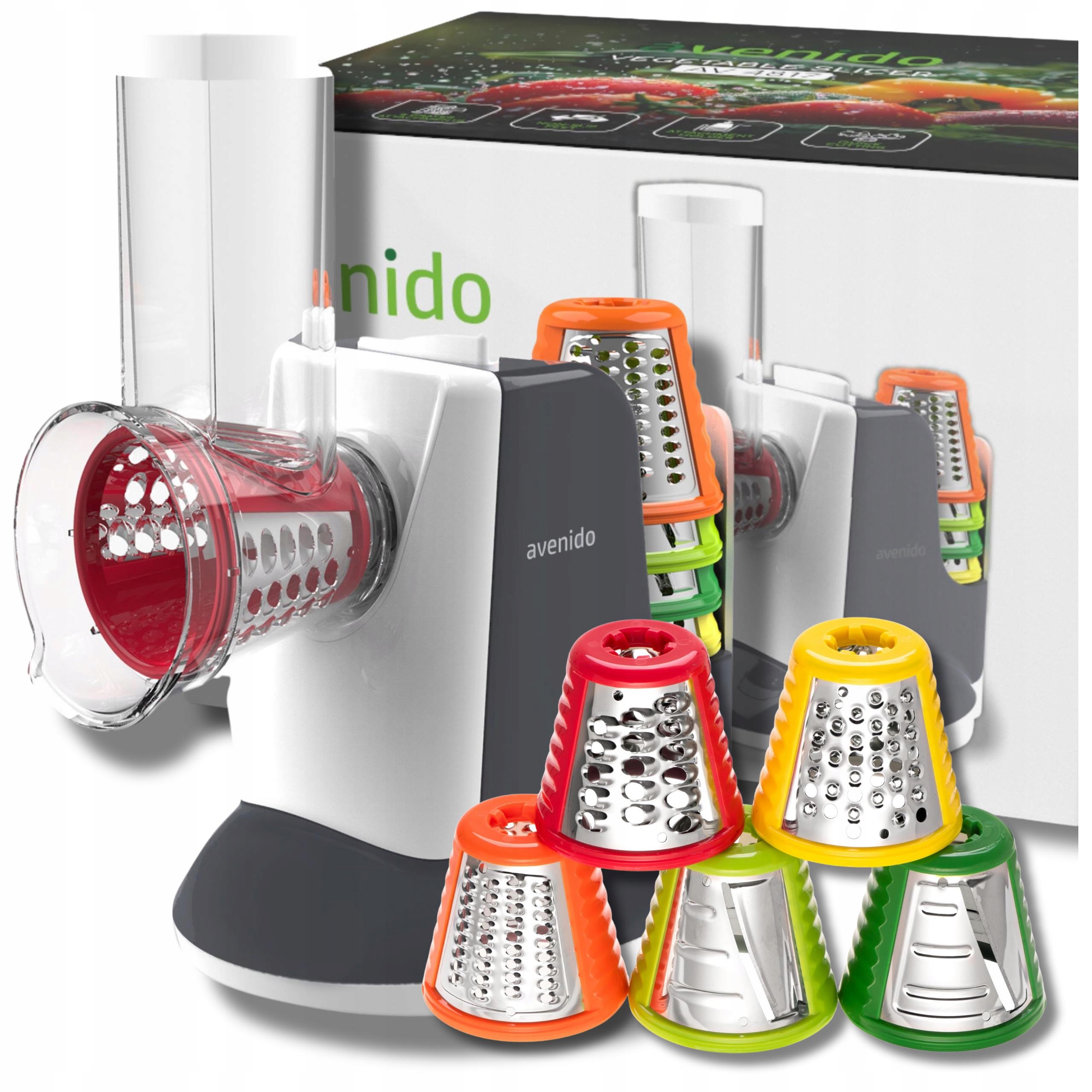 Szatkownica Elektryczna do Warzyw Kapusty Sera Rozdrabniacz 5 Tarek 150W