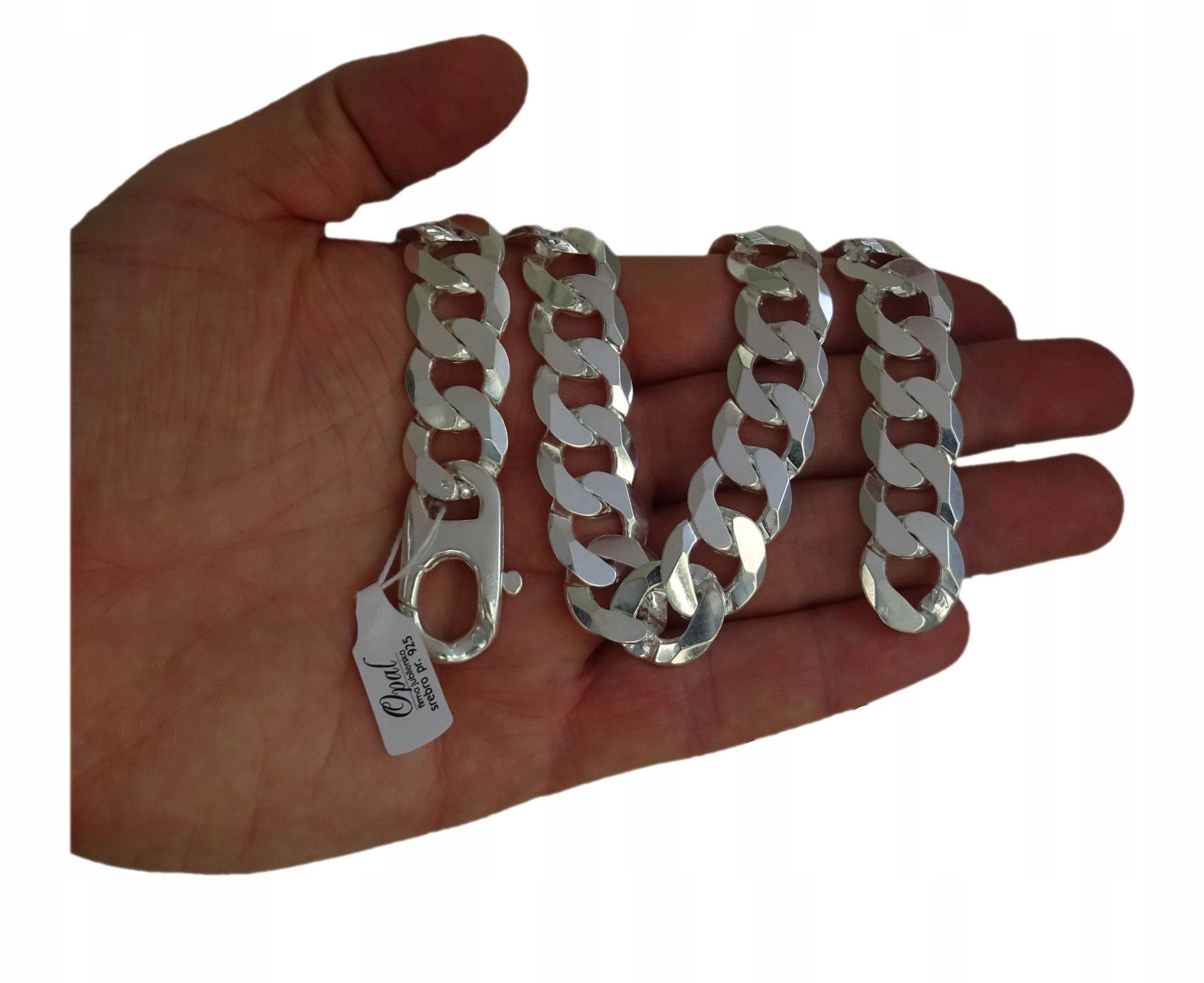 

Łańcuszek Srebrny Pancerka Mega Szeroki Grawer