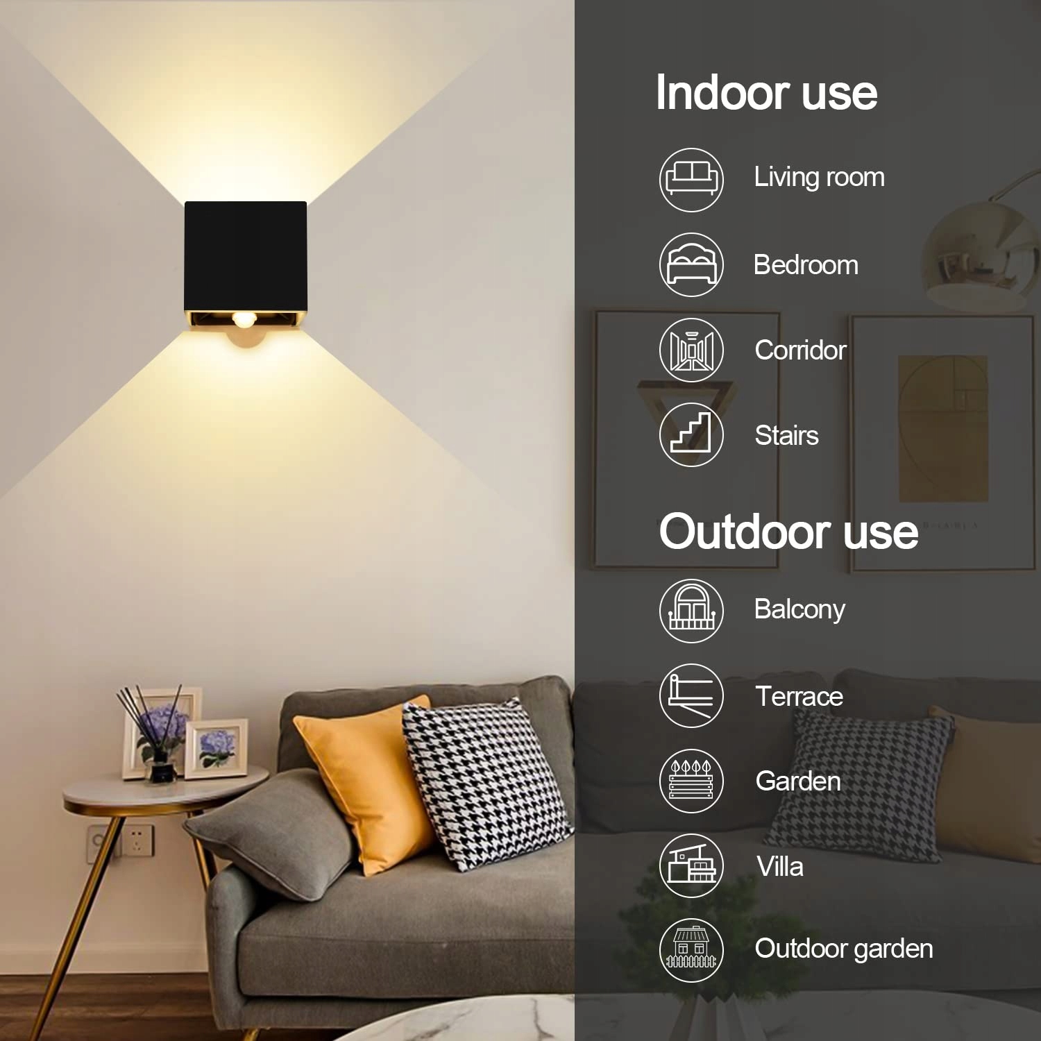 LEDMO 2 Sztuki 20W Lampa Zewnętrzna z Czujnikiem Ruchu IP65 LED 3000K — miniatura 3