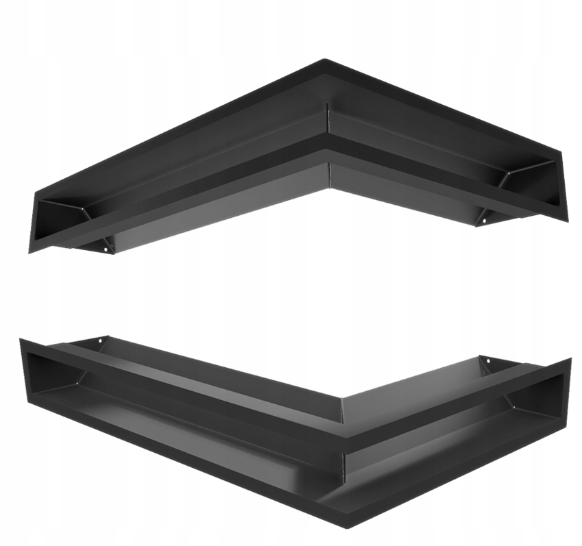 Krbová Mriežka Luft Rohová 600x400x90 2 Ks Pravá Verzia Čierna Sada