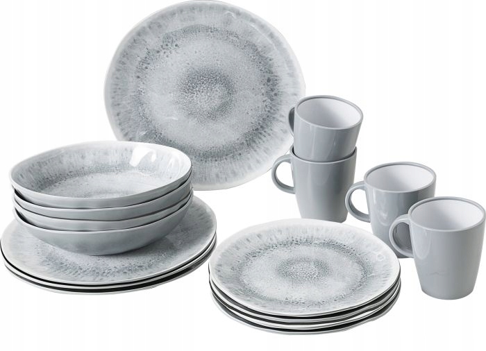 Zastawa obiadowa z melaminy Lunch Box Pearl BRUNNER