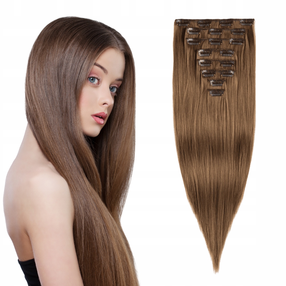 Vlasy Clip In 47 cm 8 pásků #m27/m6p/6 Real Soft