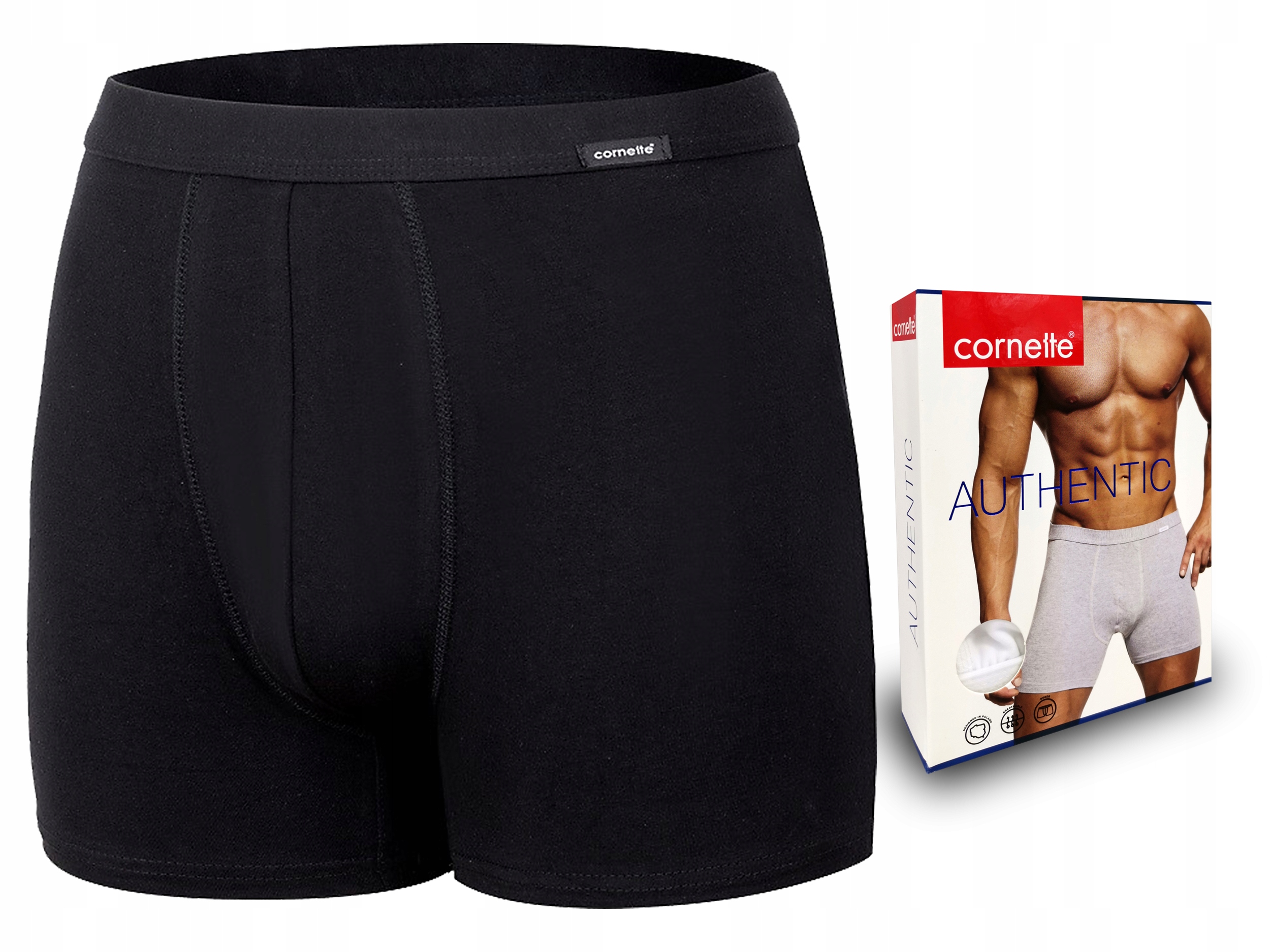 

Bokserki męskie Cornette Authentic, czarny, M