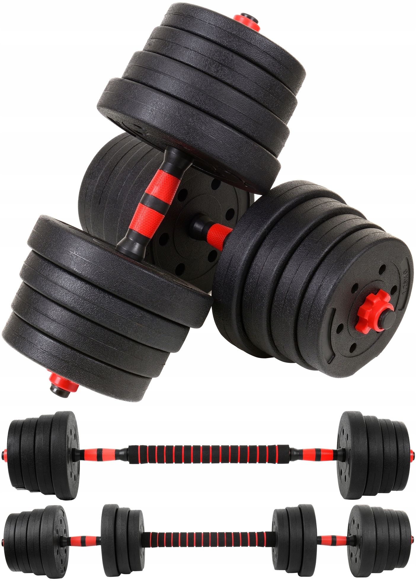 

Hantle Regulowane 2x15KG Zestaw Sztanga + Gryfy
