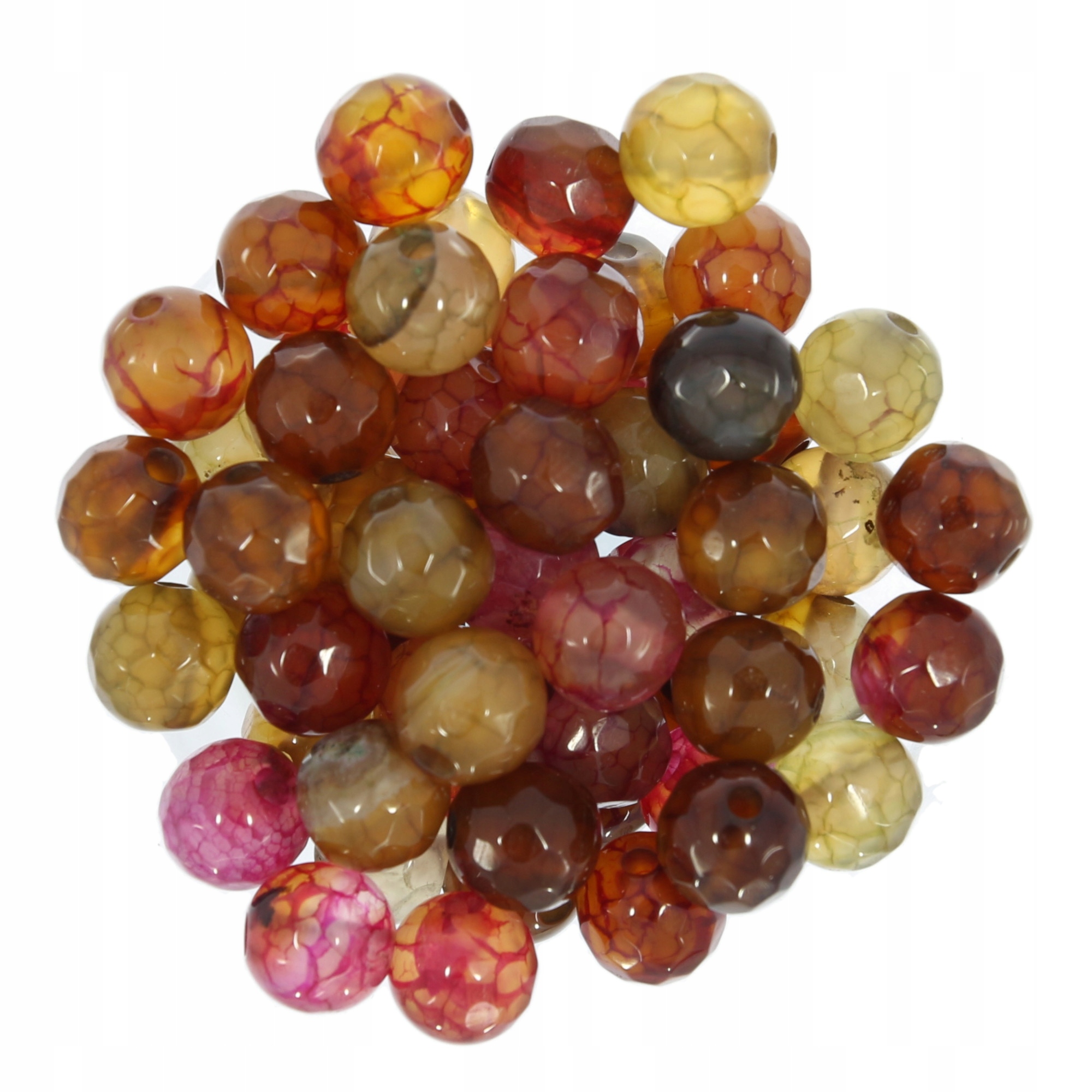 Agat Colorful Jubilerski Fasetowany kula 6mm 36cm