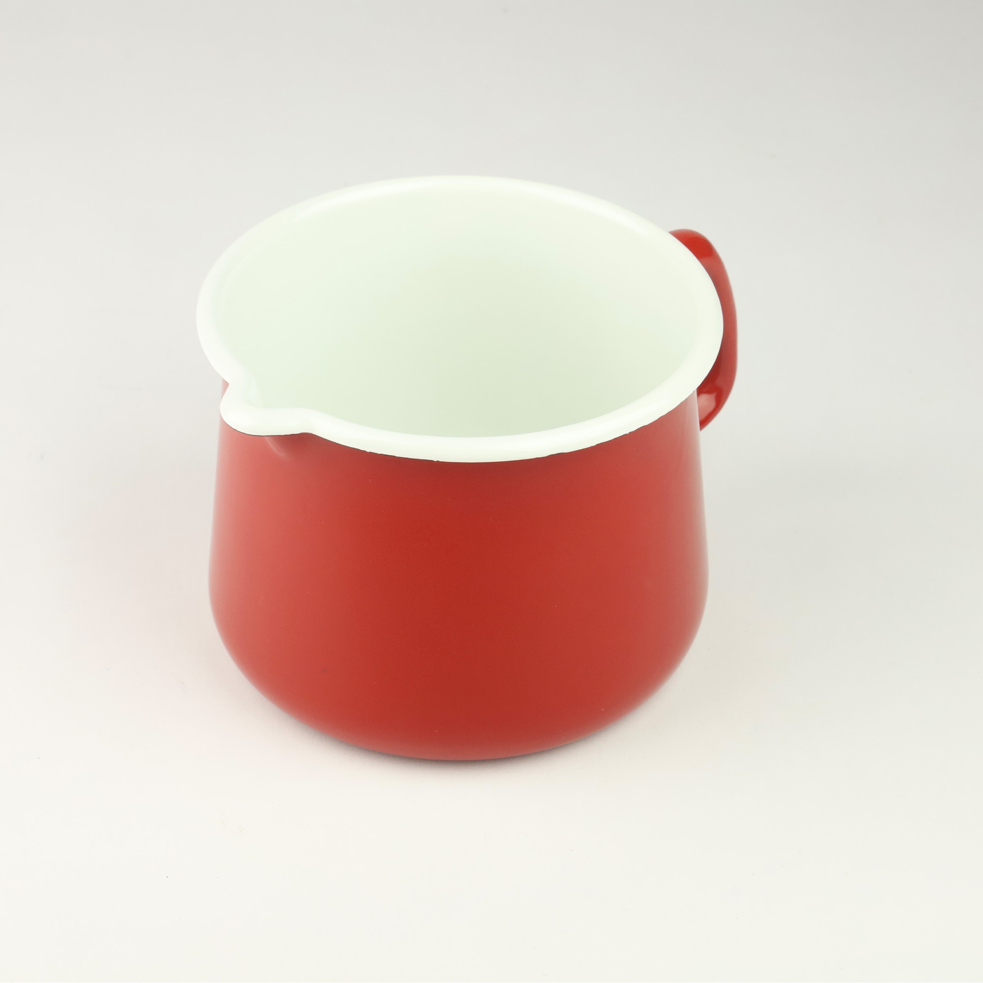 EMALIOWANY KUBEK Z WYLEWKĄ DZBANUSZEK NA KUCHENKĘ Z DZIÓBKIEM 1,7L CZERWONY