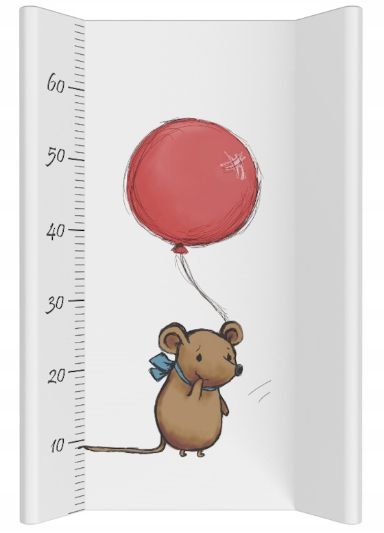 USZTYWNIONY PRZEWIJAK 70x47 ŁÓŻECZKO KOMODĘ MYSZ Z BALONEM