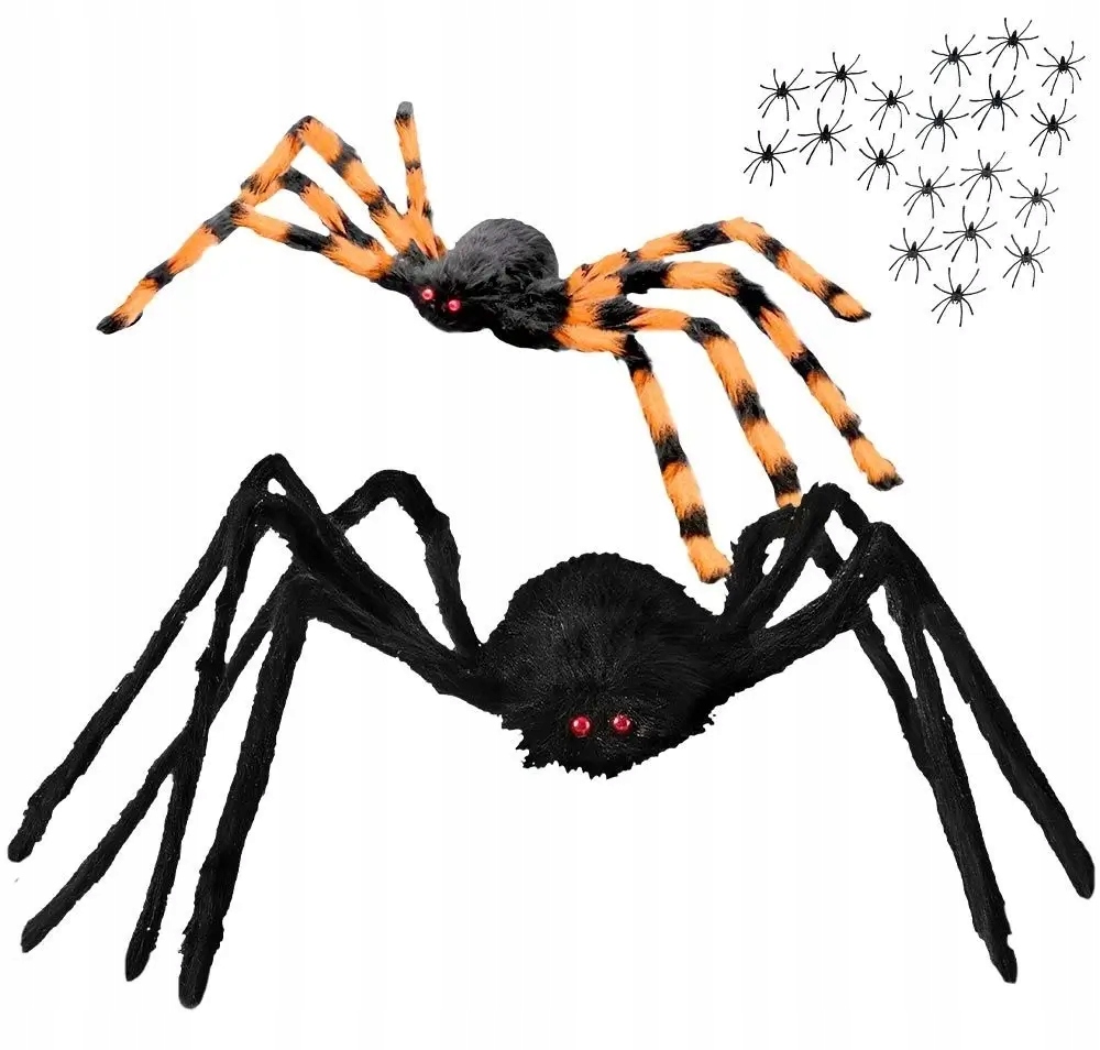 2x Obří Pavouk Pavučina Na Halloween Dekorace Na Párty