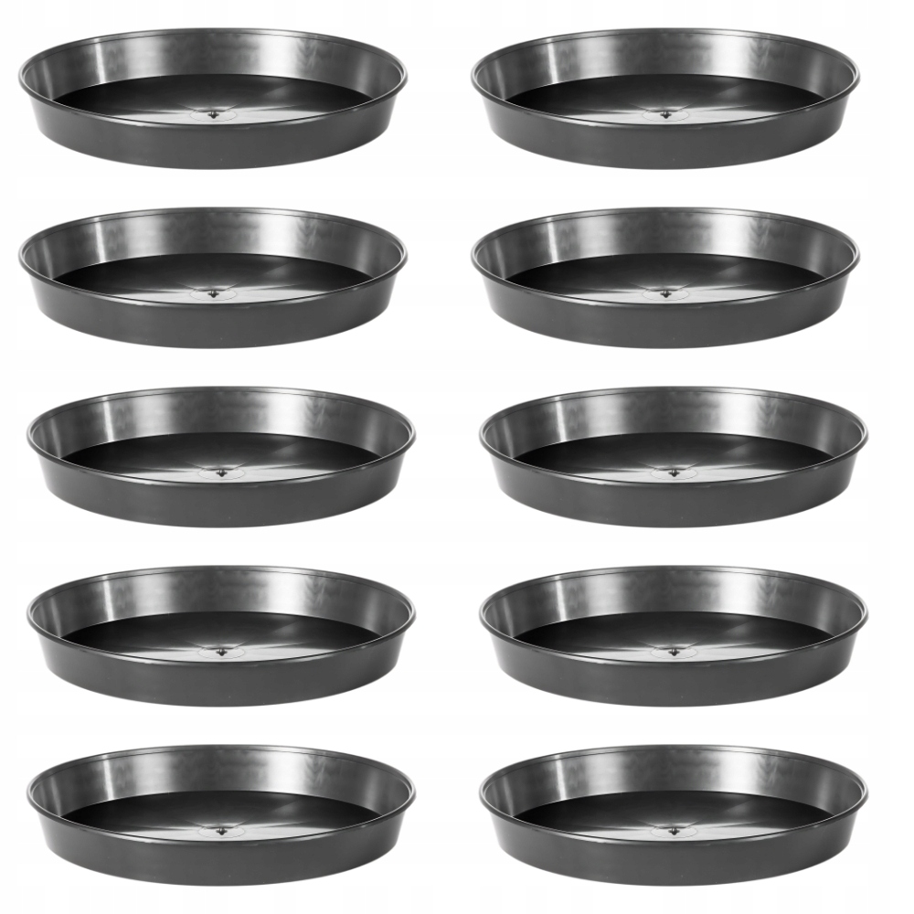 10x Podstawka pod doniczkę średnica 40cm Czarna